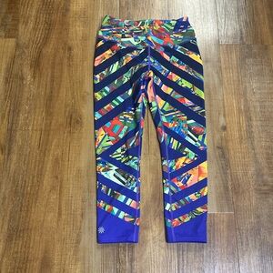 Athleta Colorful Kaleidoscope Sonar Capri  leggings size XS